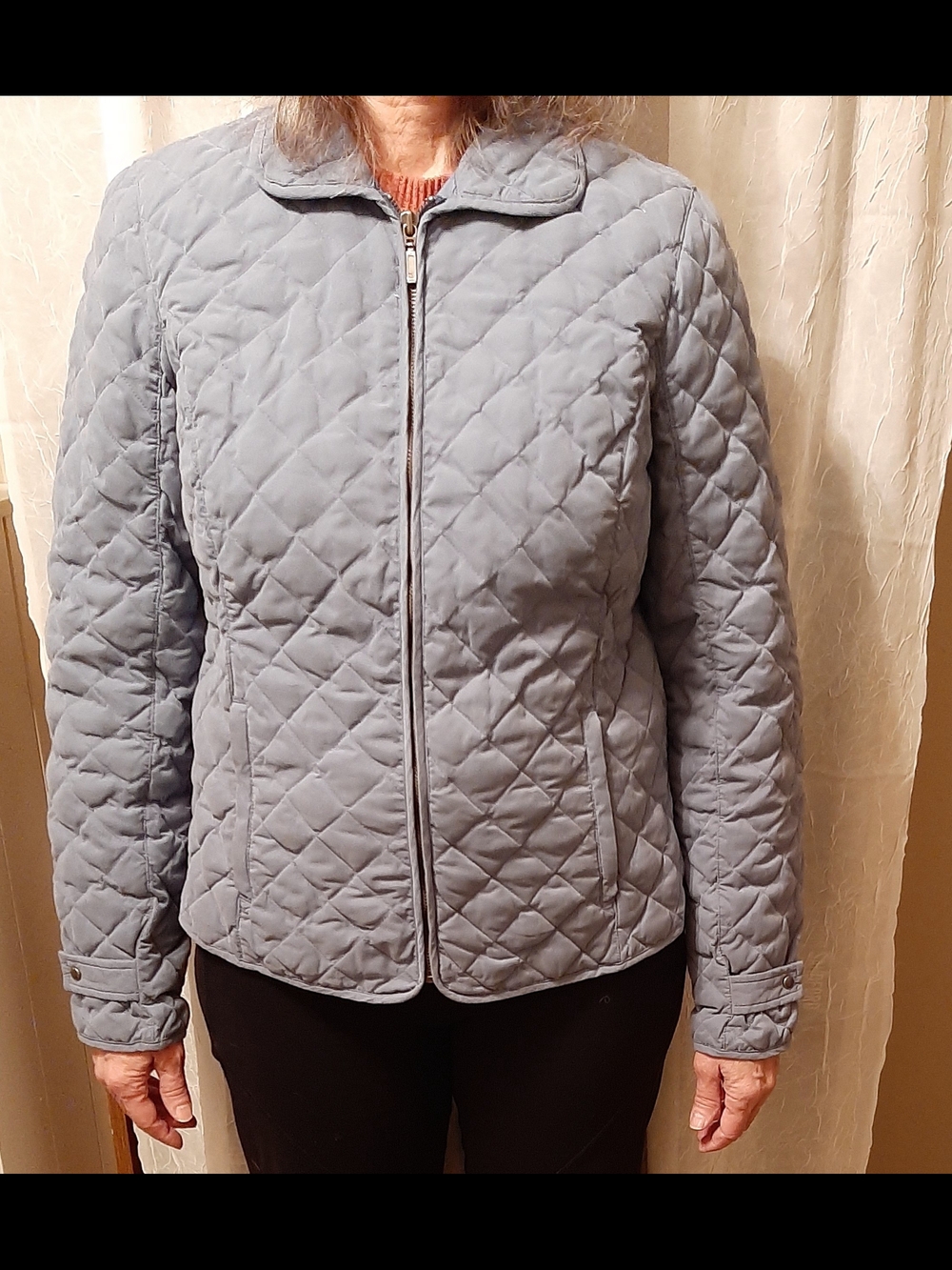 Eddie Bauer Quilted Light Gray Women's Puffer Jacket